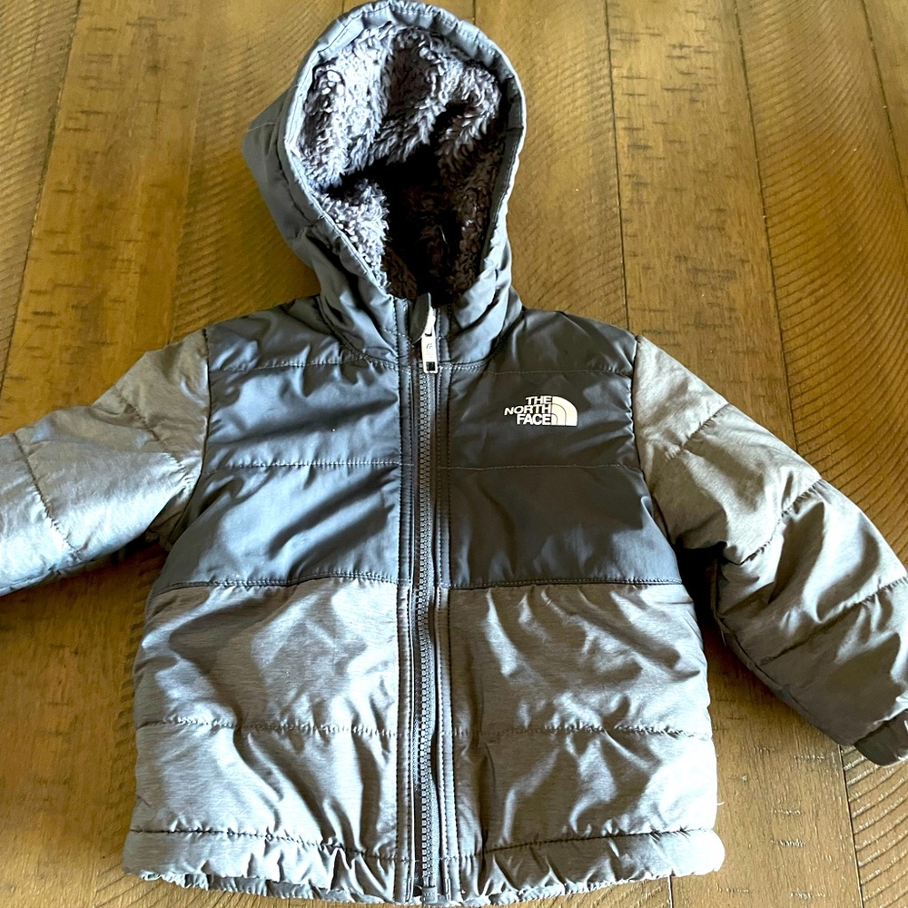 Toddler Northface grey winter coat, size 12-18 months